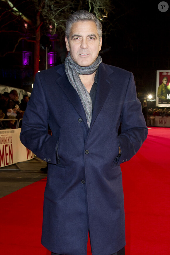 George Clooney - Première du film "Monuments Men" à Londres, le 11 février 2014. 