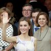 La reine Letizia d'Espagne inaugure la nouvelle exposition sur l'artiste Le Greco au musée national du Prado à Madrid, le 23 juin 2014.
