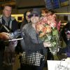 La chanteuse Anastacia arrive à Berlin, le 6 novembre 2013.