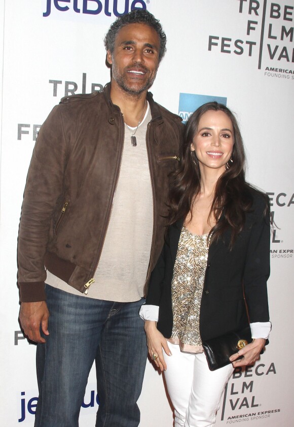 Rick Fox et Eliza Dushku à la première de Mansome, à New York, le 21 avril 2012.