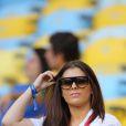  La compagne de Paul Pogba lors du match de l'&eacute;quipe de France face &agrave; l'Equateur, le 25 juin 2014 au stade Maracan&atilde; de Rio 