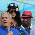  Sylvain Wiltord et sa compagne lors du match de l'&eacute;quipe de France face &agrave; l'Equateur, le 25 juin 2014 au stade Maracan&atilde; de Rio 