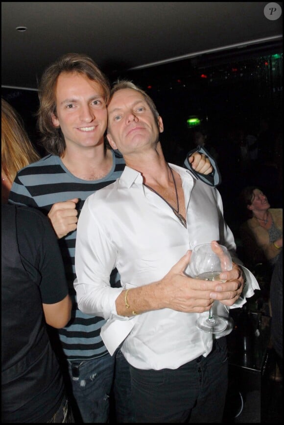 Exclu - Sting et son fils Joe Sumner à Paris, le 29 septembre 2007. 