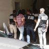 Les suspects dans l'affaire du meurtre d'Hélène Pastor arrivent au palais de justice de Marseille, le 27 juin 2014.