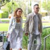 La belle Jessica Alba et son mari Cash Warren assistent au mariage d'amis à Beverly Hills, le 27 juin 2014