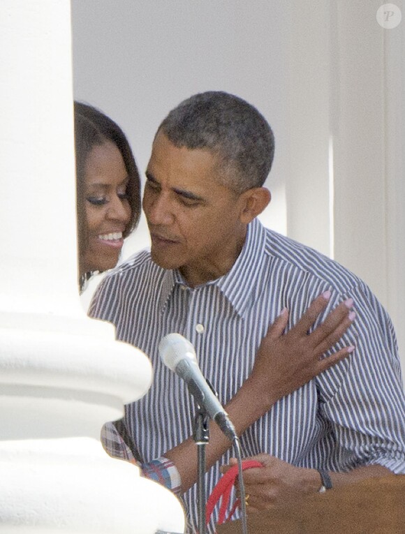 Barack et Michelle Obama, lors de la journée de Pâques à Washington, le 21 avril 2014
