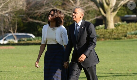 Barack Obama et son épouse Michelle à la Maison Blanche de Washington, le 10 avril 2014