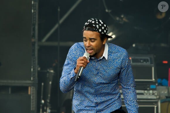 Le chanteur Patrice (Patrice Bart-Williams) - 3e jour du festival Solidays à l'hippodrome de Longchamp à Paris le 29 juin 2014.