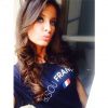 Malika Ménard supportrice sexy des Bleus durant la Coupe du monde 2014