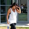 Kourtney Kardashian quitte une salle de gym à Southampton, le 1er juillet 2014.