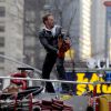 Ian Ziering sur le tournage de Sharknado 2 à New York, le 24 février 2014.
