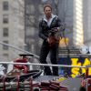 Ian Ziering sur le tournage de Sharknado 2 à New York, le 24 février 2014.
