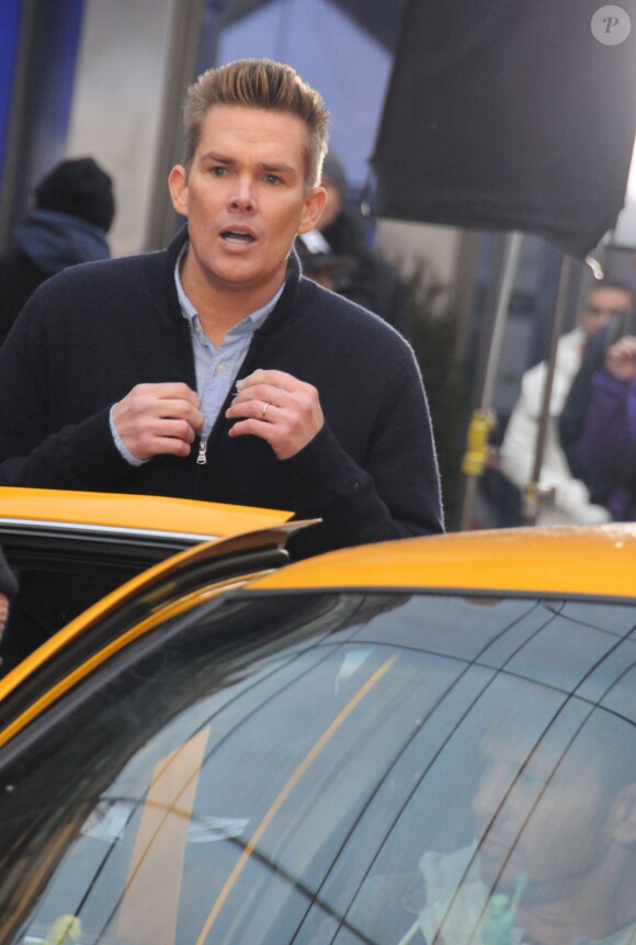 Mark McGrath sur le tournage de Sharknado 2 à New York, le 19 février 2014.
