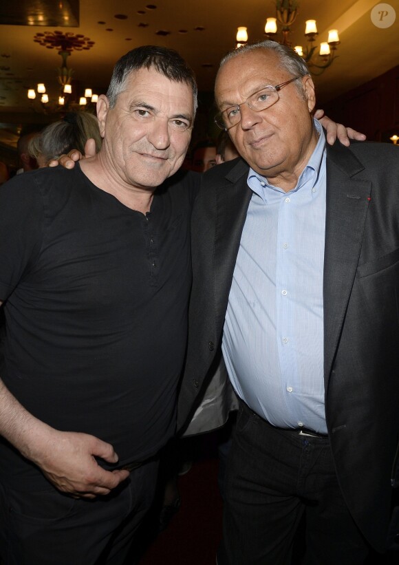 Exclusif - Jean-Marie Bigard et Gérard Louvin - Jean-Marie Bigard fête ses 60 ans au Grand Rex à Paris le 23 mai 2014.