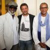 Eriq Ebouaney, Abel Jafri et Abderrahmane Sissako - Cérémonie au cours de laquelle le réalisateur mauritanien Abderrahmane Sissako reçoit la médaille Grand Vermeil de la Ville de Paris à l'hôtel de ville, le 3 juillet 2014.