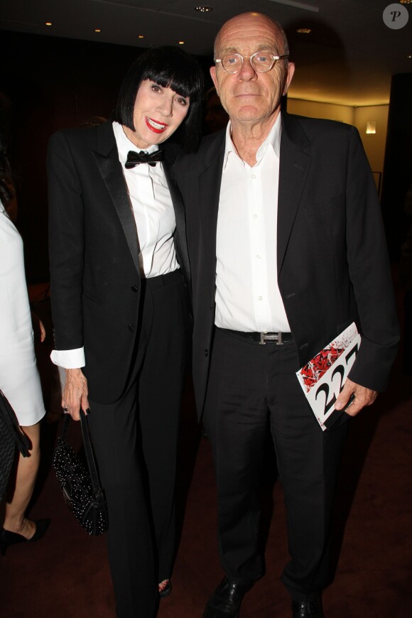 Chantal Thomass et son mari Michel Fabian - Vente aux enchères "Les Coeurs des Créateurs" chez Christie's au profit de la Chaîne de l'Espoir à Paris le 3 juillet 2014.