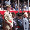 Le roi Felipe VI d'Espagne lors d'une remise de décorations à l'académie militaire de Zaragoza, le 4 juillet 2014.