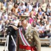 Le roi Felipe VI d'Espagne lors d'une remise de décorations à l'académie militaire de Zaragoza, le 4 juillet 2014.