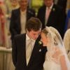 Mariage du Prince Amedeo de Belgique et Elisabetta Maria Rosboch von Wolkenstein. Les amoureux se sont dit oui à Rome le 5 juillet 2014  -