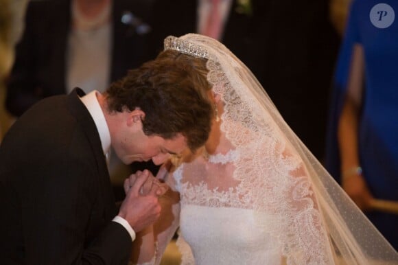 Mariage du Prince Amedeo de Belgique et Elisabetta Maria Rosboch von Wolkenstein. Les amoureux se sont dit oui à Rome le 5 juillet 2014  -