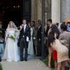 Prince Amedeo de Belgique et Elisabetta Maria Rosboch von Wolkenstein - Mariage du Prince Amedeo de Belgique et de Elisabetta Maria Rosboch von Wolkenstein, à la basilique de Santa Maria à Trastevere, Rome, Italie le 5 juillet 2014.
