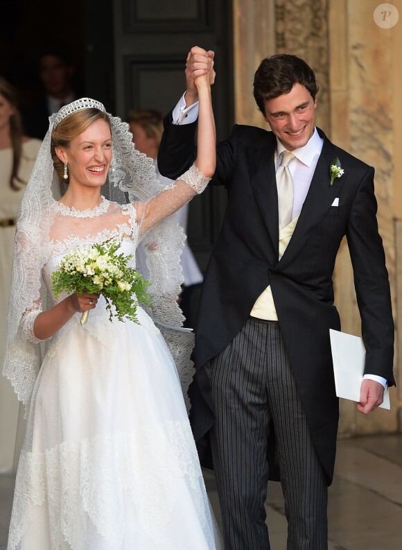 Des mariés aux anges ! Le prince Amedeo et Elisabetta Maria Rosboch von Wolkenstein ont célébré leur mariage le 5 juillet 2014 à Rome