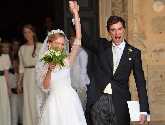 Des mariés aux anges ! Le prince Amedeo et Elisabetta Maria Rosboch von Wolkenstein ont célébré leur mariage le 5 juillet 2014 à Rome
