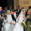 Des mariés aux anges ! Le prince Amedeo et Elisabetta Maria Rosboch von Wolkenstein ont célébré leur mariage le 5 juillet 2014 à Rome
