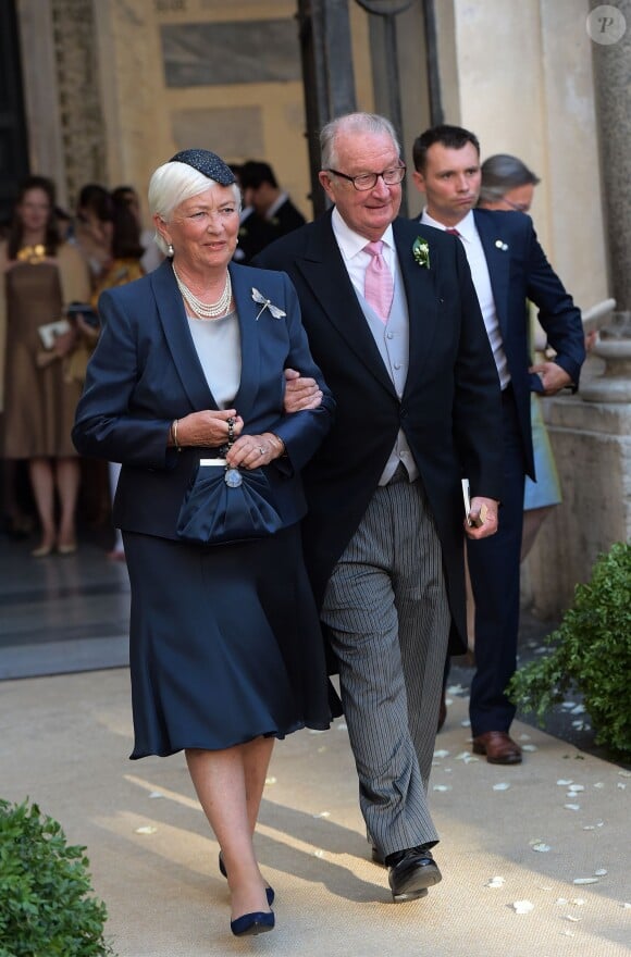 Queen Paola of Belgium and King Albert II of Belgium attend the Wedding of Prince Amedeo of Belgium and Elisabetta Maria Rosboch von Wolkenstein on July 5, 2014 in Rome, Italy the native city of the bride, at the Basilica Santa Maria in Trastevere. Photo by Eric Vandeville/ABACAPRESS.COM06/07/2014 - Rome