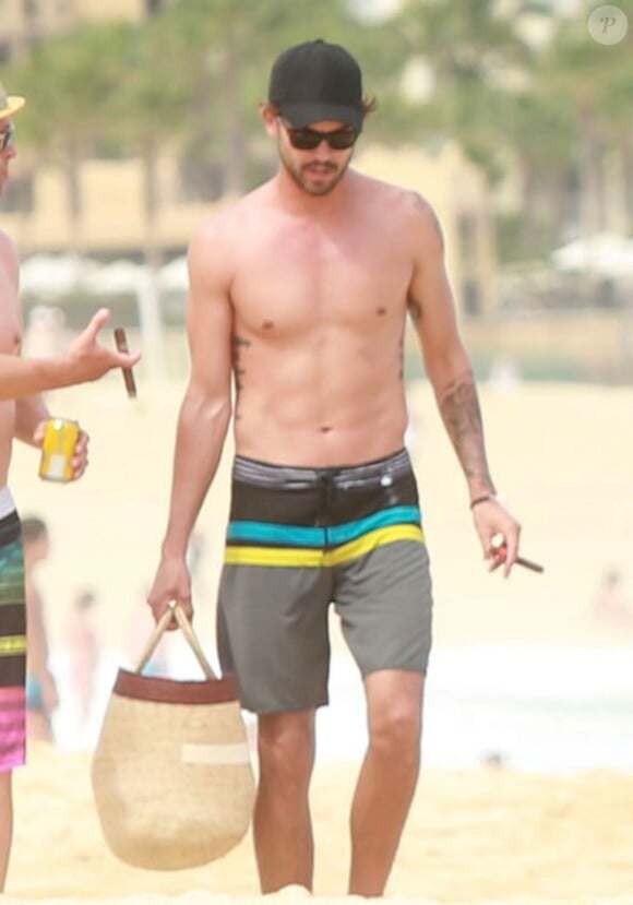 Ryan Sweeting sur une plage au Mexique, le 5 Juillet 2014.