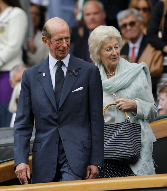 Le Duc de Kent assiste à la finale homme, à Wimbledon,  entre Roger Federer et Novak Djokovic, le 6 juillet 2014.