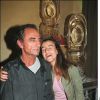 Richard Bohringer et sa fille Romane à Paris le 11 juin 2002.