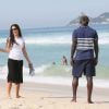 Bakary Sagna et son épouse Ludivine sur la plage de Rio de Janeiro le 26 juin 2014