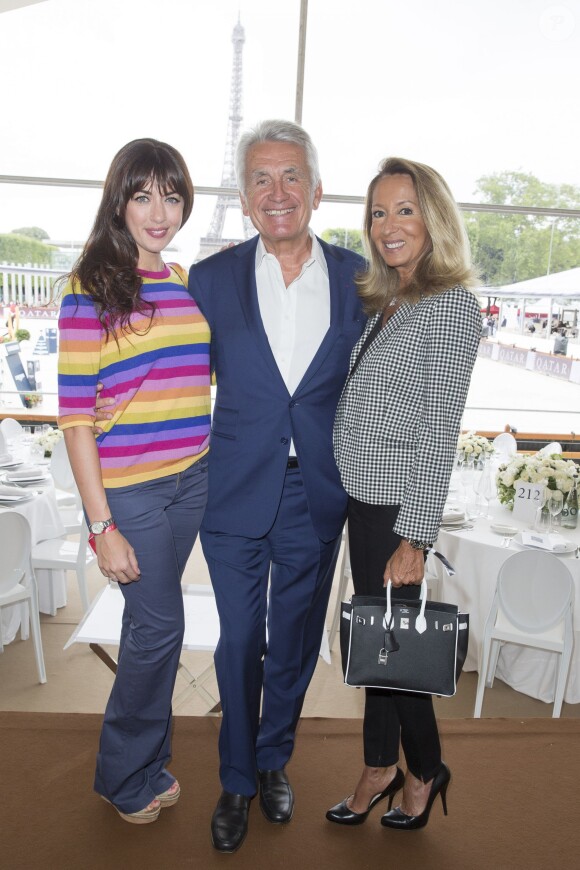 Exclusif - Nolwenn Leroy, Gilbert et Nicole Coullier - Deuxième jour du Paris Eiffel Jumping présenté par Gucci, septième étape du Longines Global Champions Tour, à Paris le 5 juillet 2014.