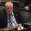 Le maire Rob Ford durant le conseil municipal de Toronto (Canada) le 14 novembre 2013.