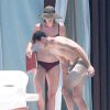 Maria Sharapova et son compagnon Grigor Dimitrov, amoureux lors de leurs vacances à Cabo San Lucas, le 8 juillet 2014