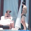 Maria Sharapova et son compagnon Grigor Dimitrov, amoureux lors de leurs vacances à Cabo San Lucas, le 8 juillet 2014