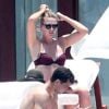 Maria Sharapova et son compagnon Grigor Dimitrov, amoureux lors de leurs vacances à Cabo San Lucas, le 8 juillet 2014