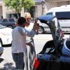 Melanie Griffith sort d'un déjeuner avec un ami à West Hollywood, le 9 juillet 2014.
