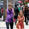 La femme de Mark Wahlberg, Rhea Durham, avec sa fille aînée Ella Rae à Beverly Hills, Los Angeles, le 8 juillet 2014.