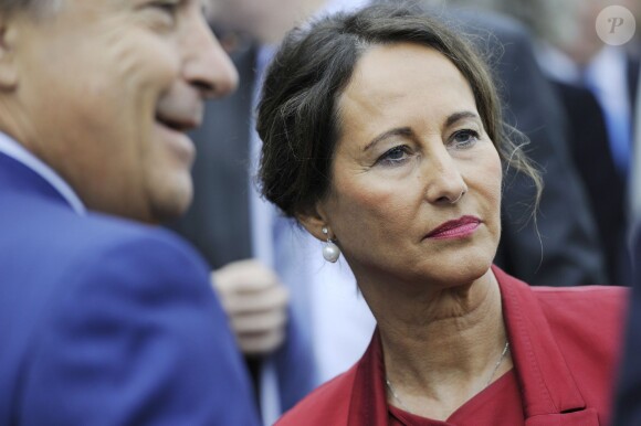 Ségolène Royal - Défilé pour la Fête nationale sur les Champs-Elysées en hommage aux sacrifice des troupes alliées dans la Première Guerre mondiale il y a cent ans. Le 14 juillet 2014.