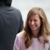 Anne Gravoin, tout sourire - Défilé pour la Fête nationale sur les Champs-Elysées en hommage aux sacrifice des troupes alliées dans la Première Guerre mondiale il y a cent ans. Le 14 juillet 2014.