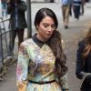Tulisa Contostavlos devant le tribunal de Southwark le 15 juillet 2014, où débute son procès. Inculpée de trafic de cocaïne, elle a plaidé non coupable.