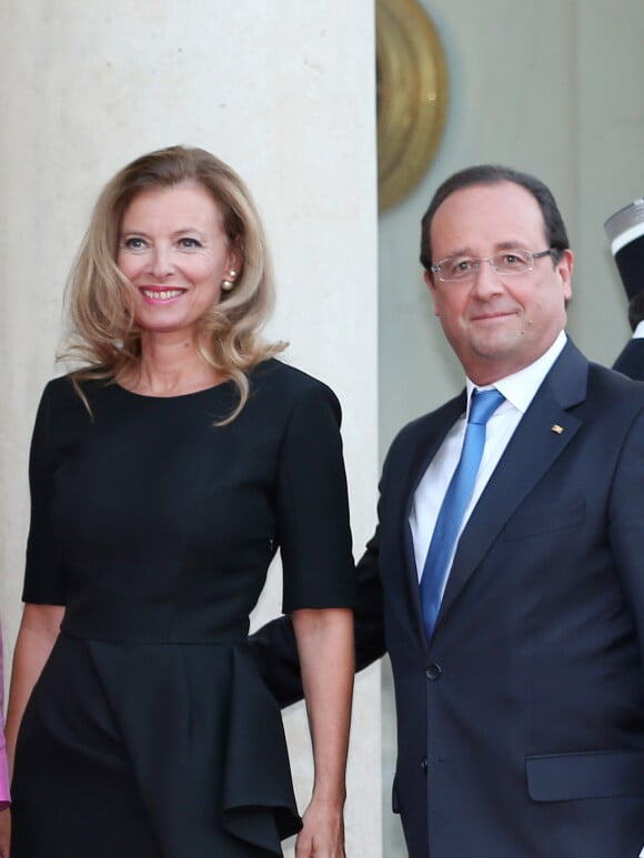 François Hollande et Valérie Trierweiler lors d'un dîner officiel à l'Elysée à Paris le 3 septembre 2013