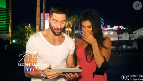 Jess et Stef, candidats de Secret Story 8, à Las Vegas en mission pour La Voix - bande-annonce, le 17 juillet 2014