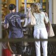 Exclusif - Cameron Diaz et son petit-ami Benjamin Madden (Benji Madden) sont aller au supermarché, chez Whole Foods en Floride, le 3 juillet 2014.