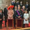 Le roi Philippe et la reine Mathilde de Belgique, avec leurs enfants Elisabeth, Gabriel, Emmanuel et Eléonore, assistaient le 21 juillet 2014 au Te Deum de la Fête nationale en la cathédrale Saints Michel-et-Gudule, à Bruxelles.