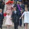 Le roi Philippe et la reine Mathilde de Belgique, avec leurs enfants Elisabeth, Gabriel, Emmanuel et Eléonore, assistaient le 21 juillet 2014 au Te Deum de la Fête nationale en la cathédrale Saints Michel-et-Gudule, à Bruxelles.