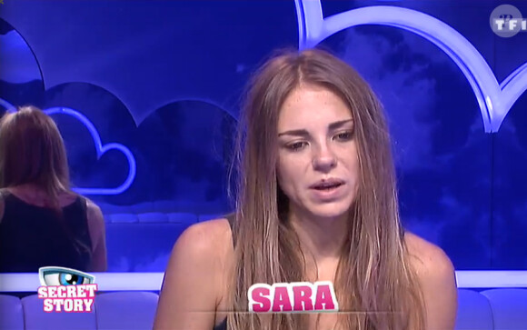 Sara dans Secret Story 8, quotidienne du mercredi 23 juillet 2014 sur TF1.