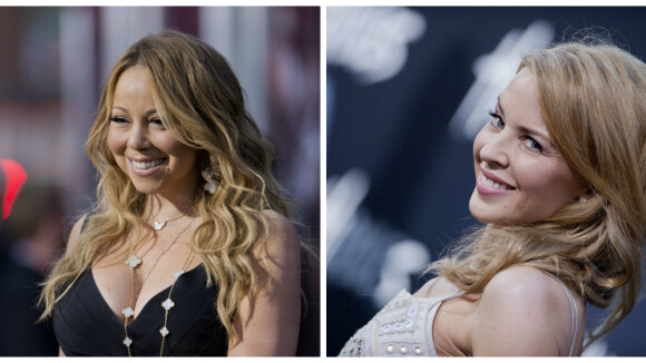 Mariah Carey, pulpeuse et décolletée face à Kylie Minogue, glamour au naturel